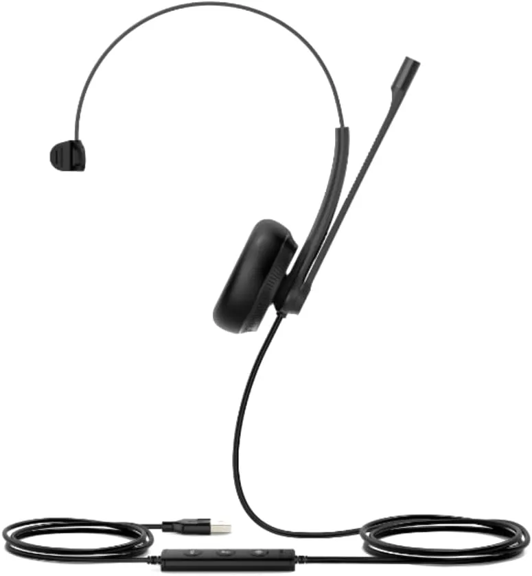Yealink UH34 Mono USB Wired Headset, Black