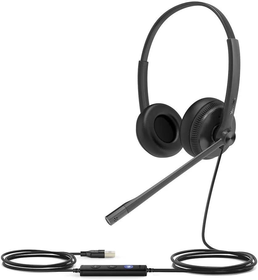 Yealink UH34 Dual Teams USB Wired Headset - Black