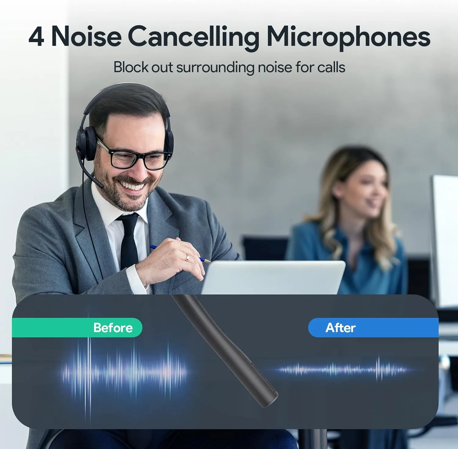 Yealink UH48 ANC Wired USB Headset with Noise-Cancelling Microphone