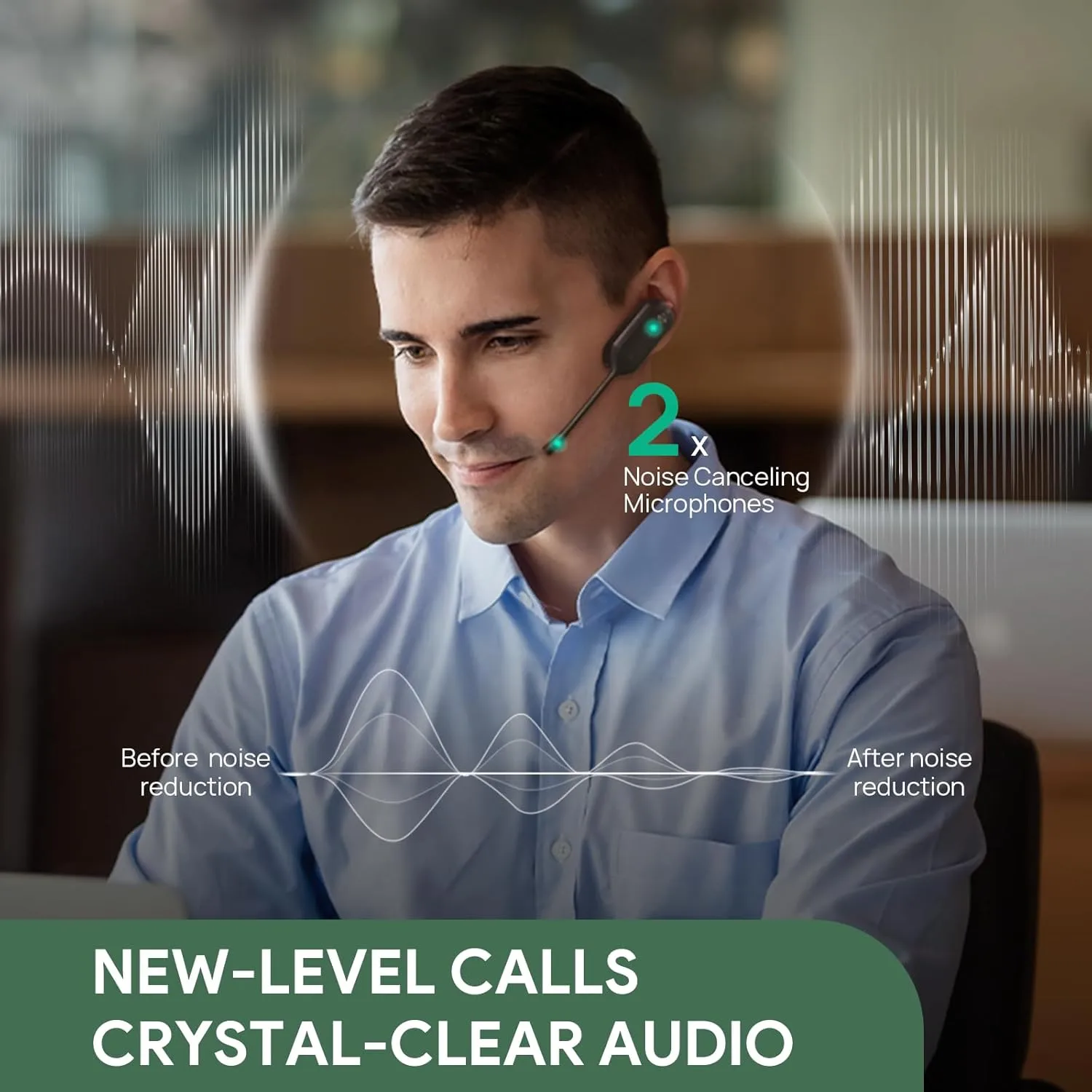 Yealink WH63 E2 DECT Wireless Headset – Teams Certified, Mono, Noise Cancelling, 607 ft Range