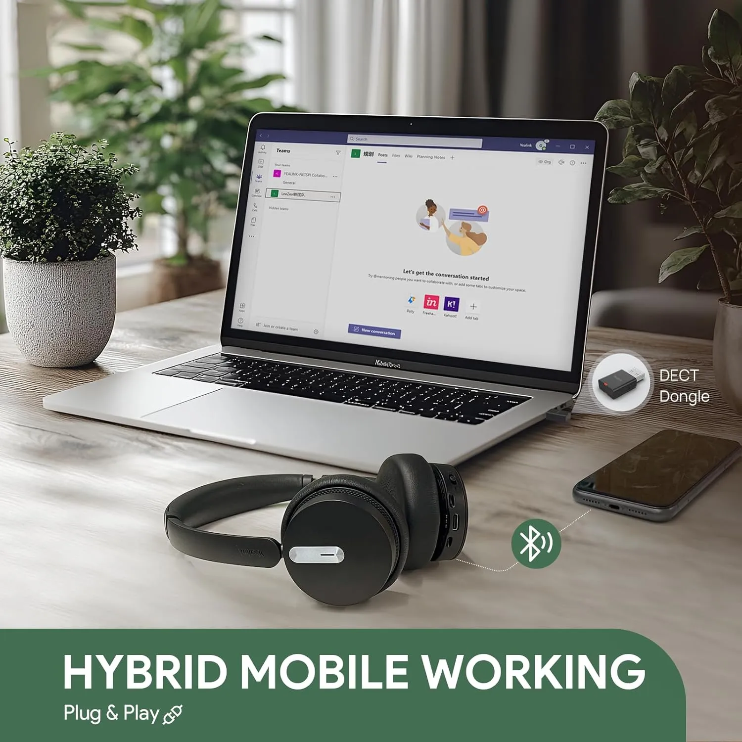 Yealink WH64 Hybrid DECT & Bluetooth Headset