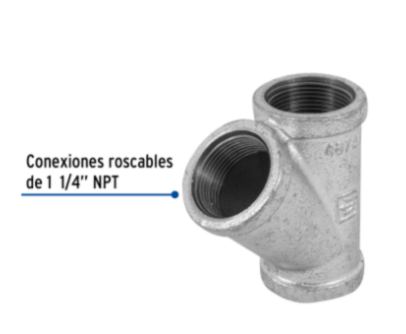Yee sencilla, acero galvanizado, 1-1/4' - CG-804 / 48758