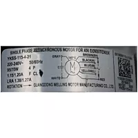 Motor Evaporador 3 Ton 220V, Modelo: Ykss-115-4-21 - 11002012020625
