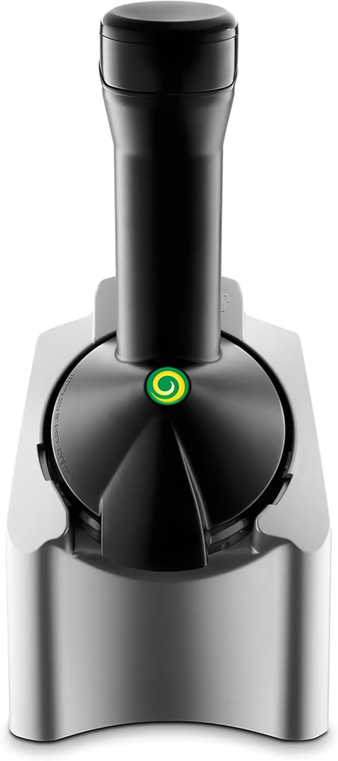 Yonanas Classic Frozen Fruit Soft Serve Maker for Healthy Vegan and Dairy-Free Treats, 200W Silver Machine with 36 Recipes