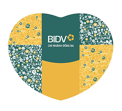 Gối Trái Tim BIDV To - Thủ Công Nhồi Bông Gối Trái Tim BIDV To - Thủ Công Nhồi Bông