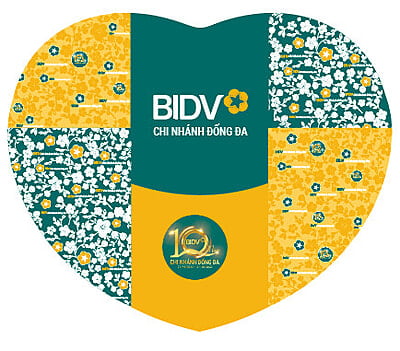 Gối Trái Tim BIDV To - Thủ Công Nhồi Bông Gối Trái Tim BIDV To - Thủ Công Nhồi Bông