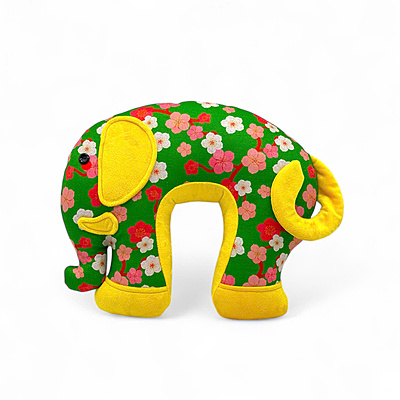 Gối Cổ Voi Hoa Lá - Thủ Công Nhồi Bông, Vải In Hoạ Tiết