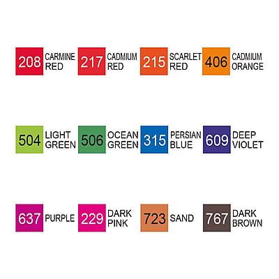 Zig Kurecolor KC1100 Twin Marker - 12 Pen Set Natural Colours