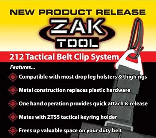 ZAK Tool ZT212 Tactical Belt Clip System