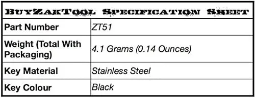 ZAK TOOL Standard Handcuff Key