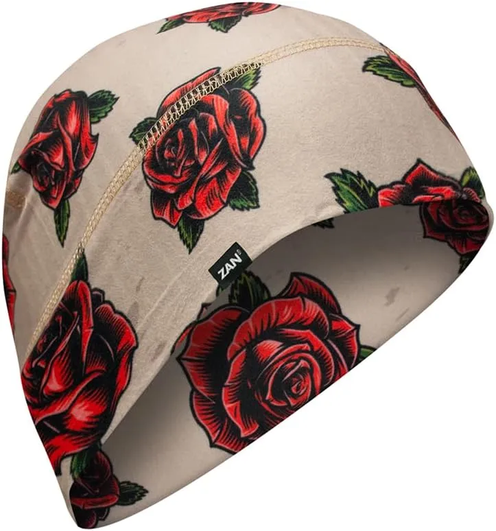 Zan Helmet Liner/Beanie SportFlex Series Tattoo Roses