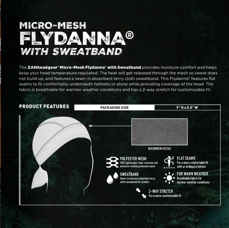 ZANheadgear Flydanna 6-Panel Bandanna Headwrap