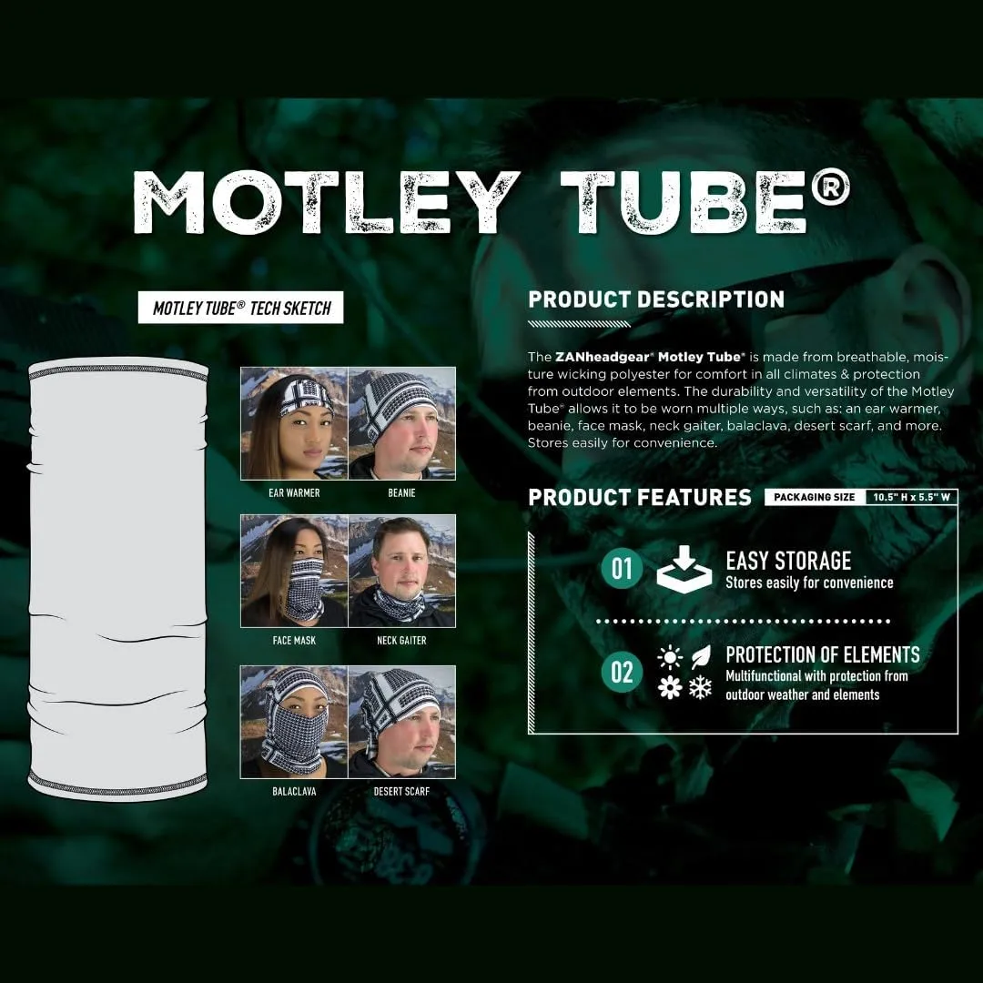 ZANHEADGEAR Motley Tube Multifunctional Neck Gaiter Headwear