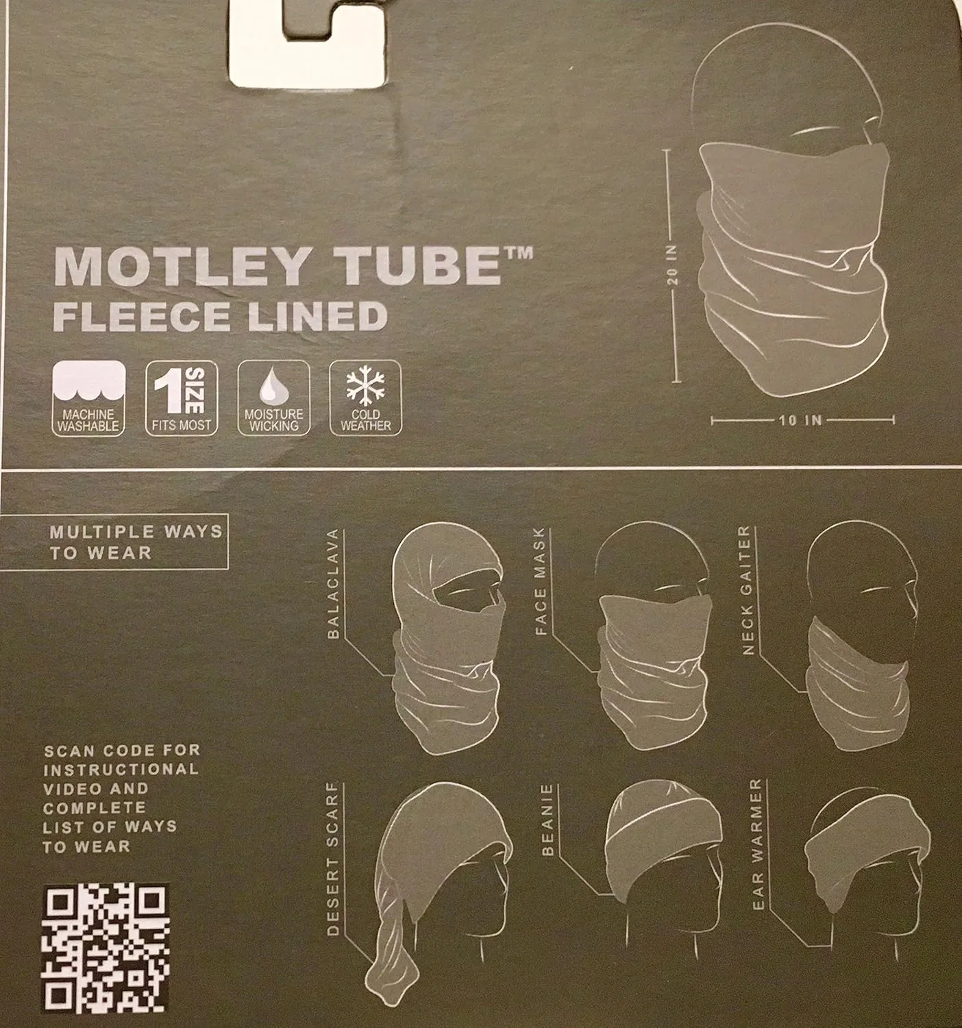 ZANHEADGEAR Motley Tube Multifunctional Neck Gaiter Headwear