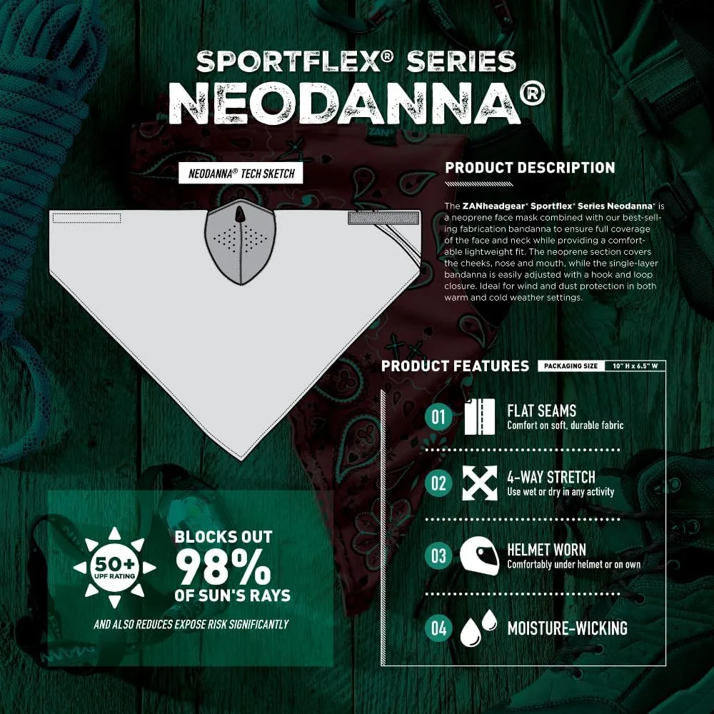 ZANHEADGEAR Neodanna Neoprene Face Mask with Cotton Bandanna