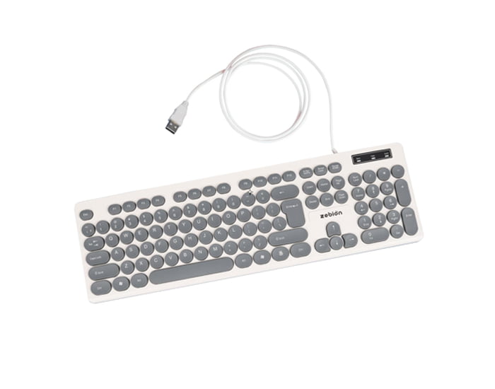 Zebion Usb Keyboard Blitz  (Grey)