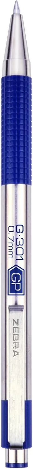 Zebra Pen G-301 Retractable Gel Pen 0.7mm Medium Point Stainless Steel Barrel
