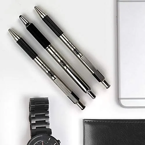 Zebra Pen G-301 Retractable Gel Pen 0.7mm Medium Point Stainless Steel Barrel