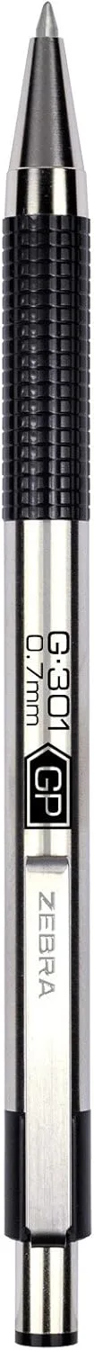 Zebra Pen G-301 Retractable Gel Pen 0.7mm Medium Point Stainless Steel Barrel