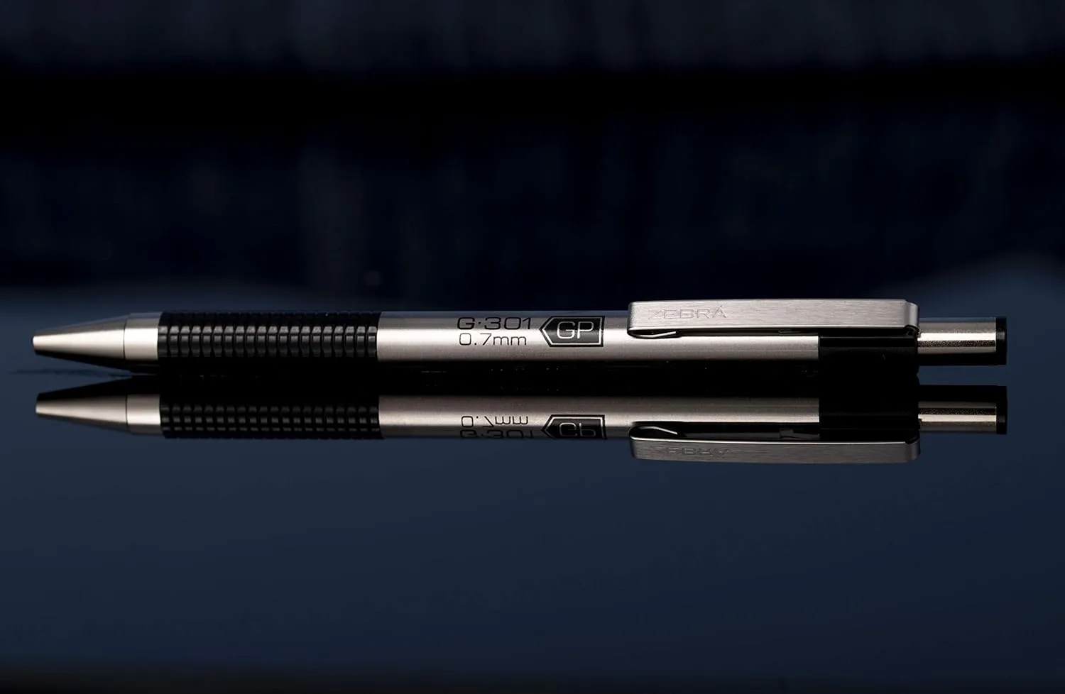 Zebra Pen G-301 Retractable Gel Pen 0.7mm Medium Point Stainless Steel Barrel