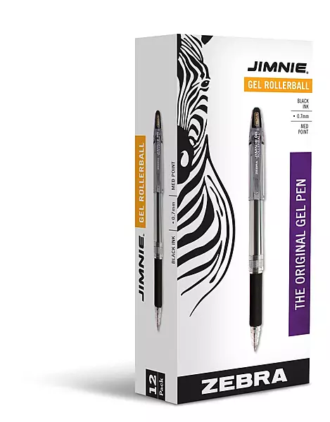 Zebra Pen GR-8 Retractable Gel Pen, Black, 12 Pack (42610) Black A