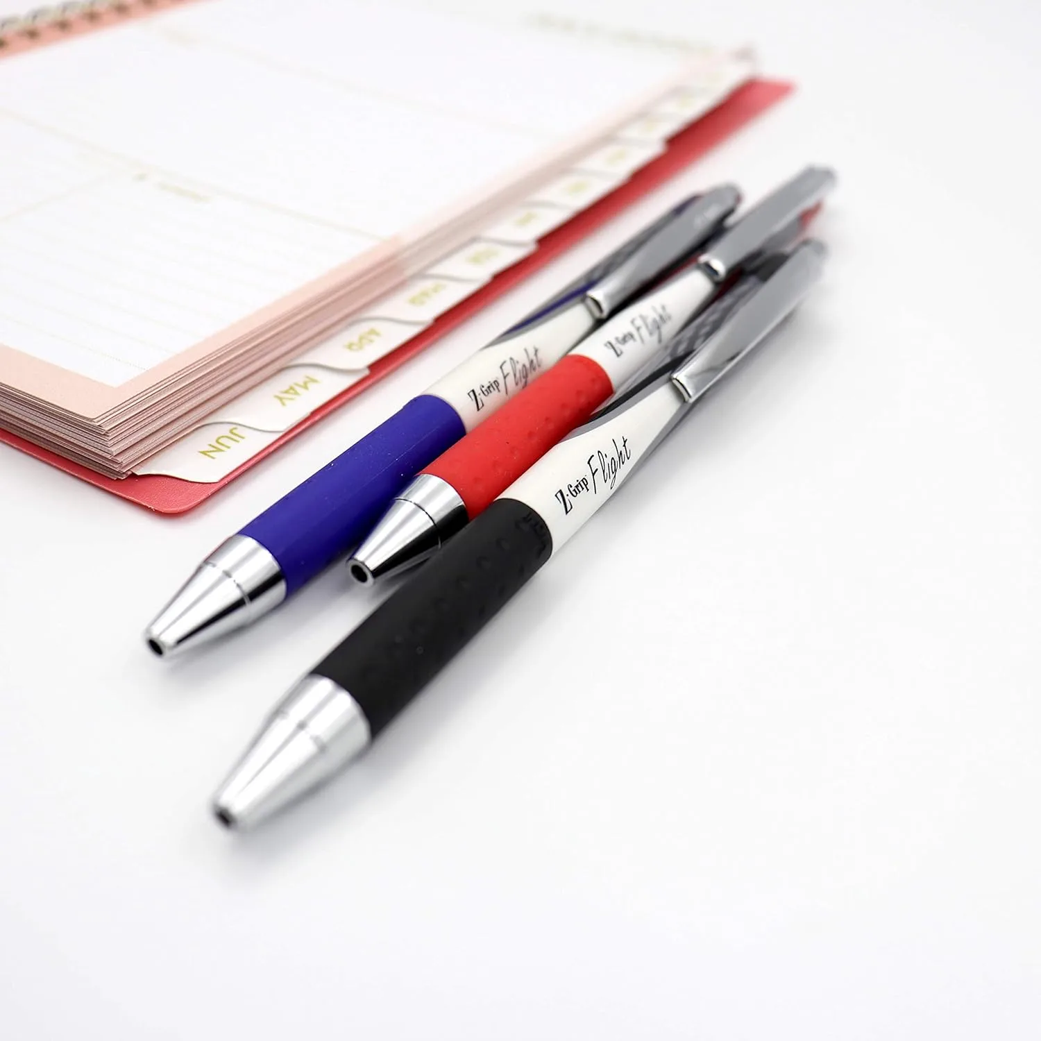 Zebra Pen Z-Grip Flight Retractable Ballpoint Pen, Bold 1.2mm, Blue Ink, 12-Pack