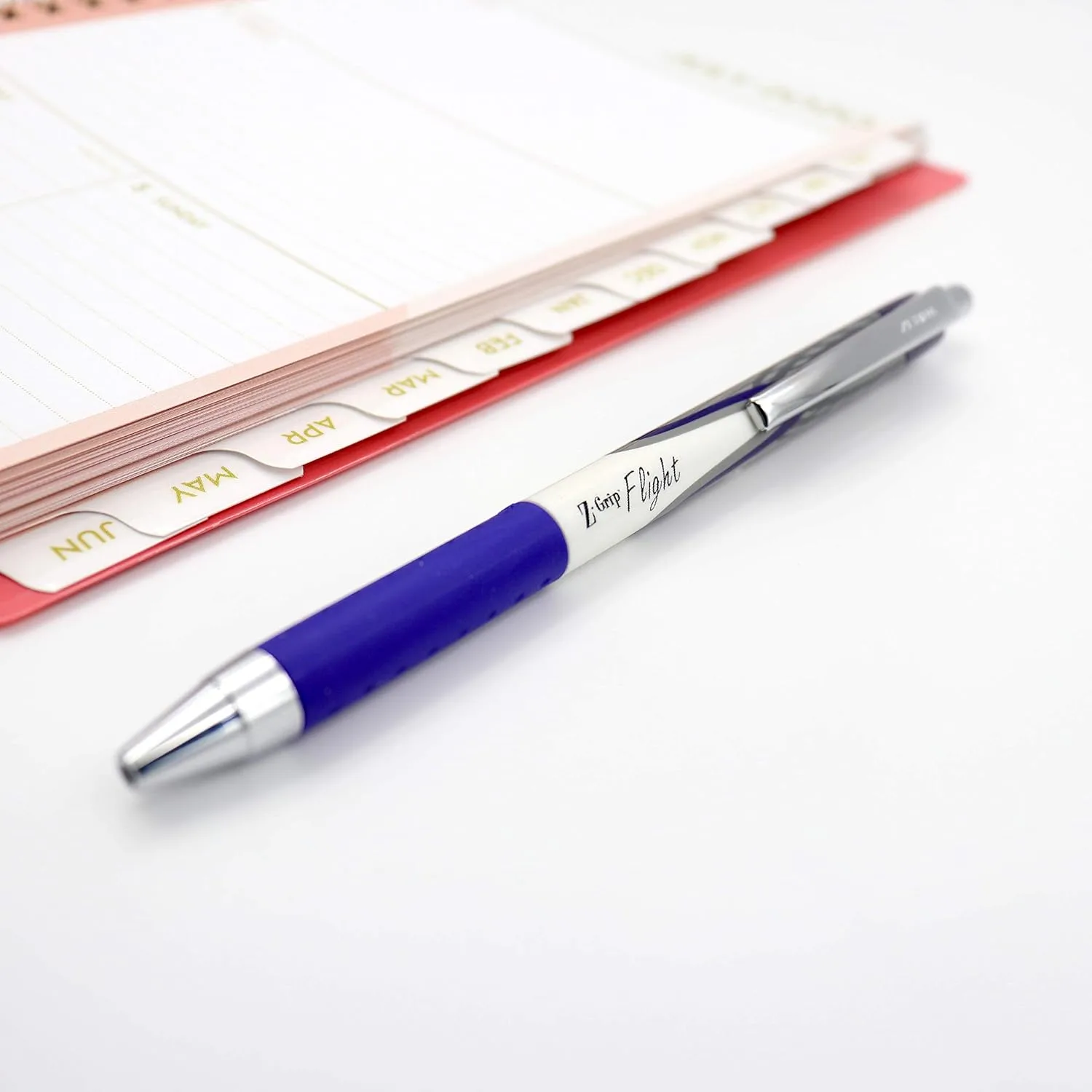 Zebra Pen Z-Grip Flight Retractable Ballpoint Pen, Bold 1.2mm, Blue Ink, 12-Pack