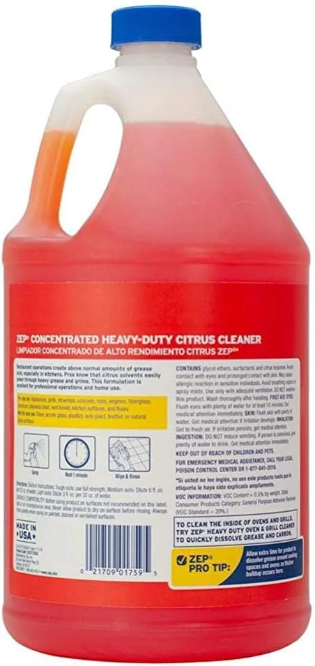 Zep Heavy-Duty Citrus Degreaser - 128 fl oz (1 Gal) ZUCIT128