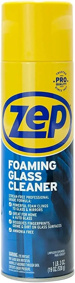 Zep Foaming Glass Cleaner, 19 oz Foam