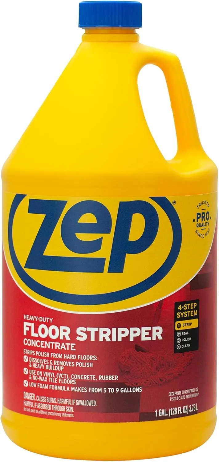 Zep Heavy-Duty Floor Stripper Concentrate, 1 Gallon (128 fl oz)