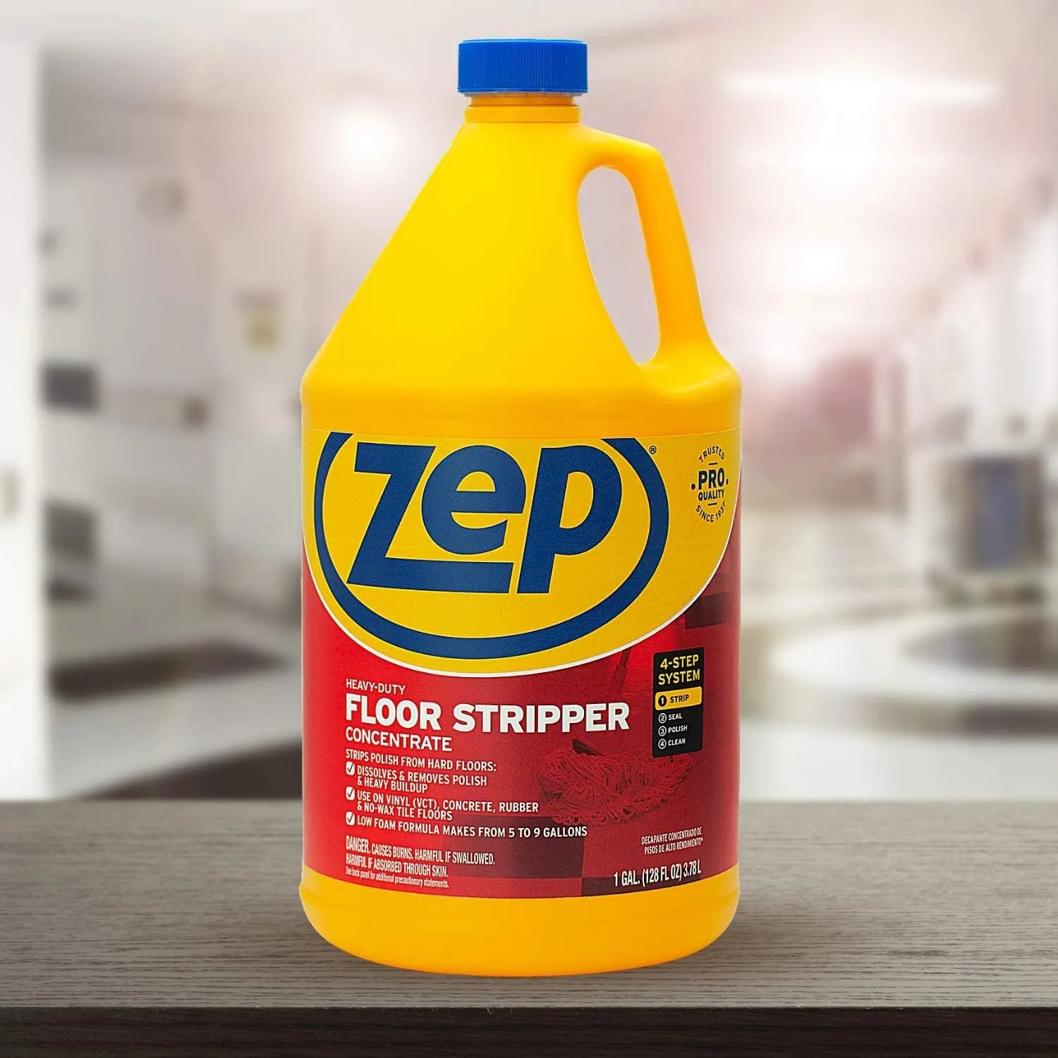 Zep Heavy-Duty Floor Stripper Concentrate, 1 Gallon (128 fl oz)