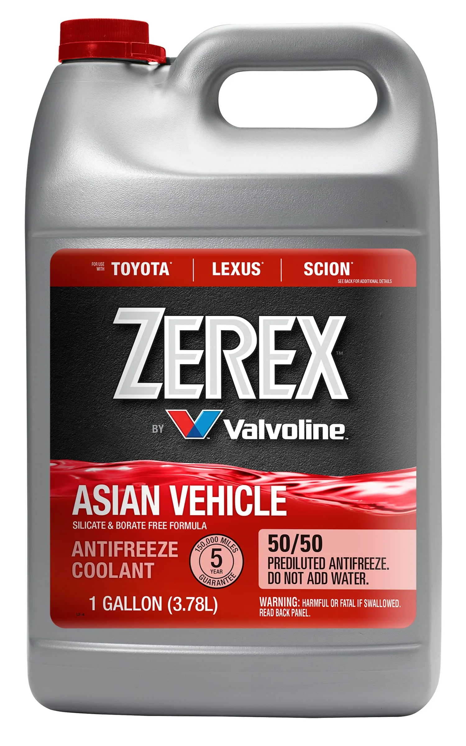 Zerex Asian Vehicle Antifreeze/Coolant 1 Gallon 50/50 Prediluted HOAT