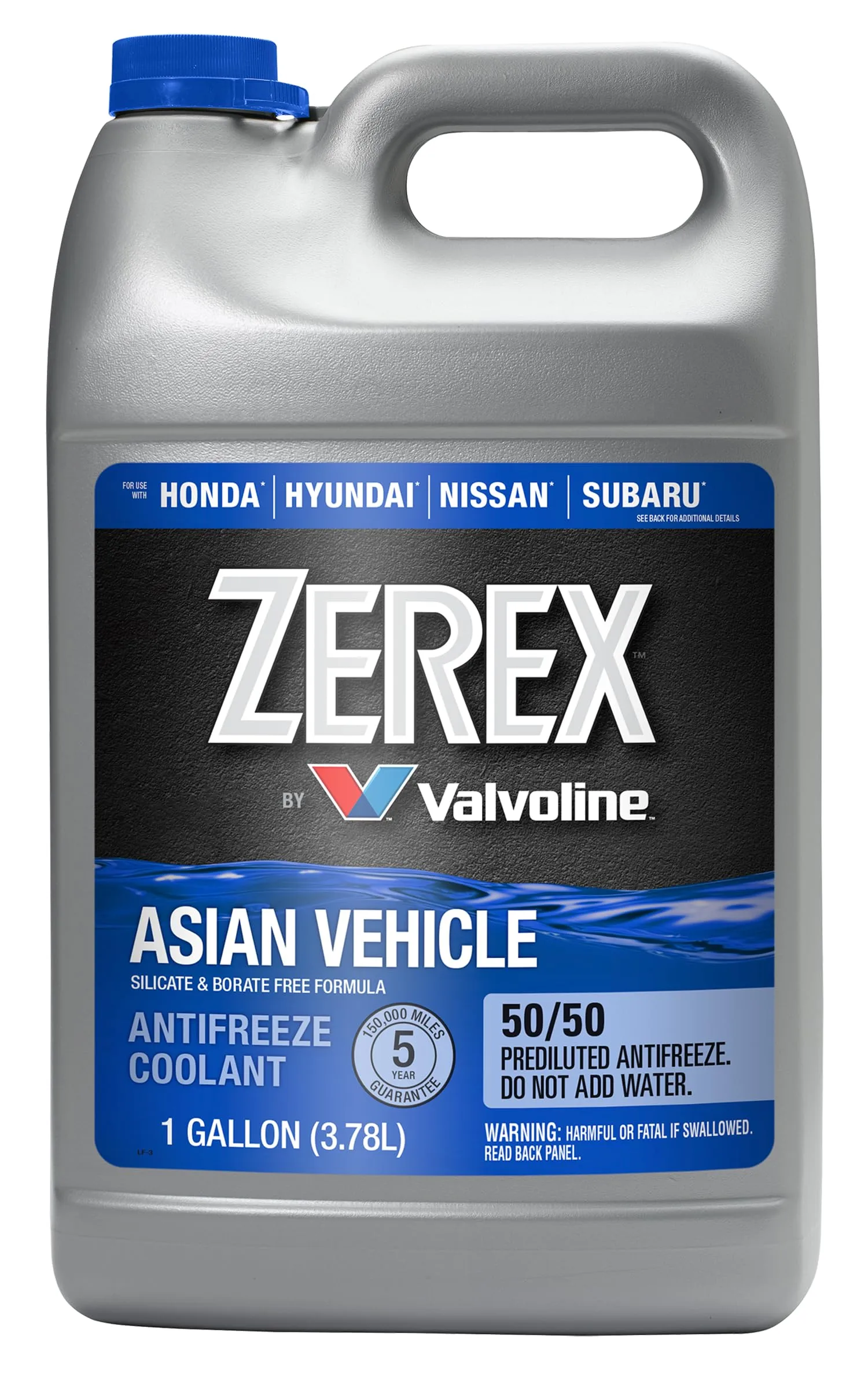 Zerex Asian Vehicle Antifreeze/Coolant 1 Gallon 50/50 Prediluted HOAT