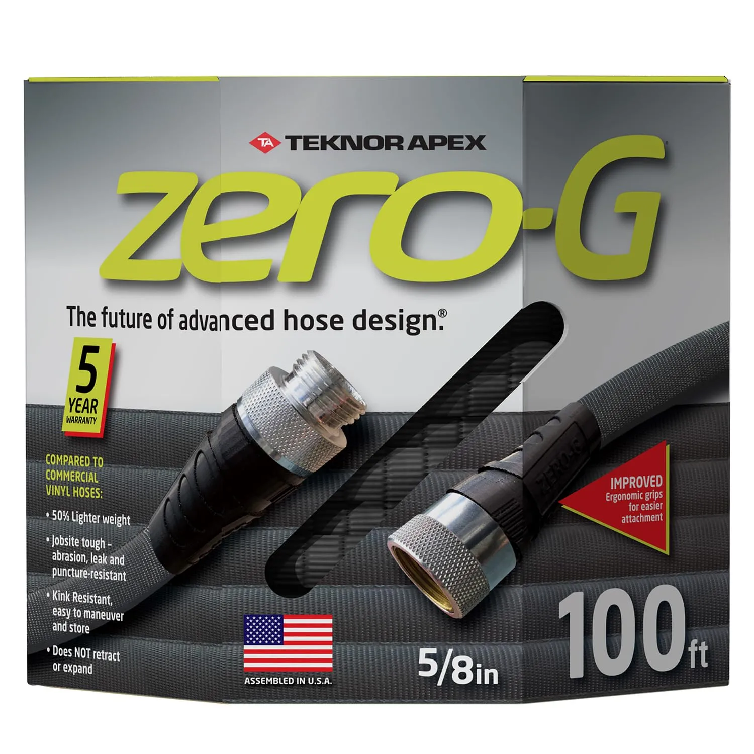 zero-G 4001-100 Garden Hose, 5/8" x 100' Gray zero-G 5/8" x 100'