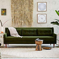 Barbany Sofa In Olive - Three Seater Barbany Sofa In Olive - Three Seater