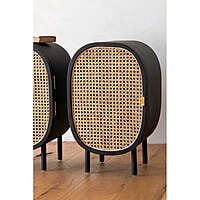 Boho Rattan Bedside Table Boho Rattan Bedside Table