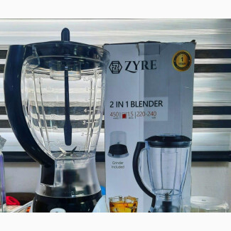 ZYRE 450W 2IN1 GLASS JAR BLENDER