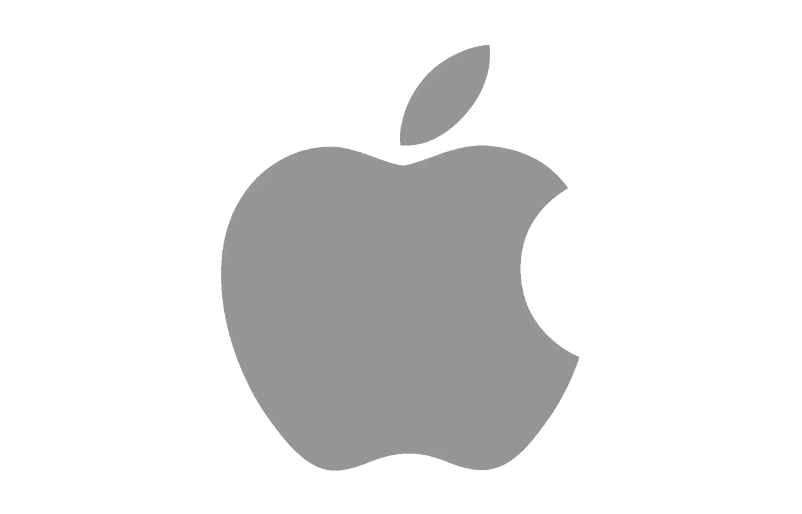 Logotipo de Apple en color gris sobre fondo negro, ideal para representar productos tecnológicos Apple en Pereira, Colombia. Logotipo de Apple en color gris sobre fondo negro, ideal para representar productos tecnológicos Apple en Pereira, Colombia.