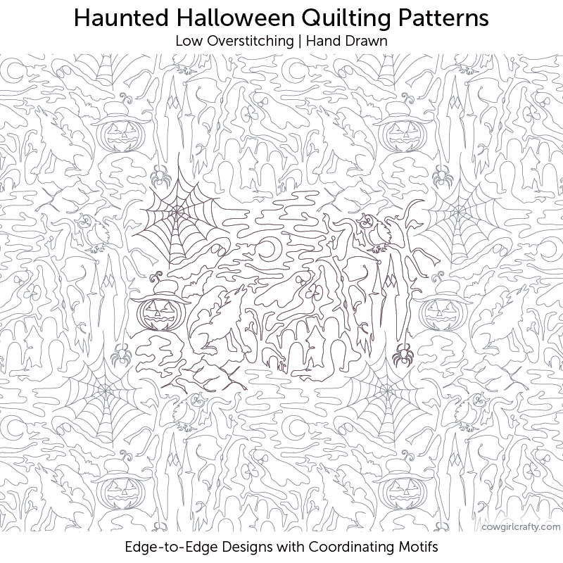 Halloween Edge-to-Edge Digital Quilting Pattern by Cowgirl Crafty Halloween Edge-to-Edge Digital Quilting Pattern by Cowgirl Crafty
