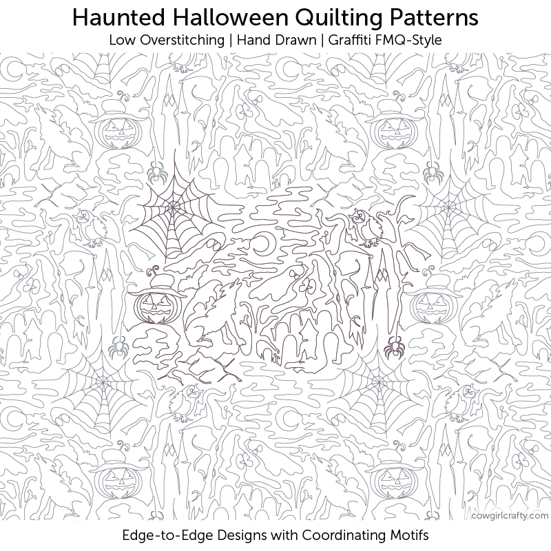 Halloween Edge-to-Edge Digital Quilting Pattern by Cowgirl Crafty Halloween Edge-to-Edge Digital Quilting Pattern by Cowgirl Crafty