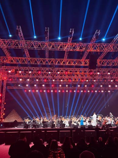 Live musical performance on stage at The Pyramids Echo Live musical performance on stage at The Pyramids Echo