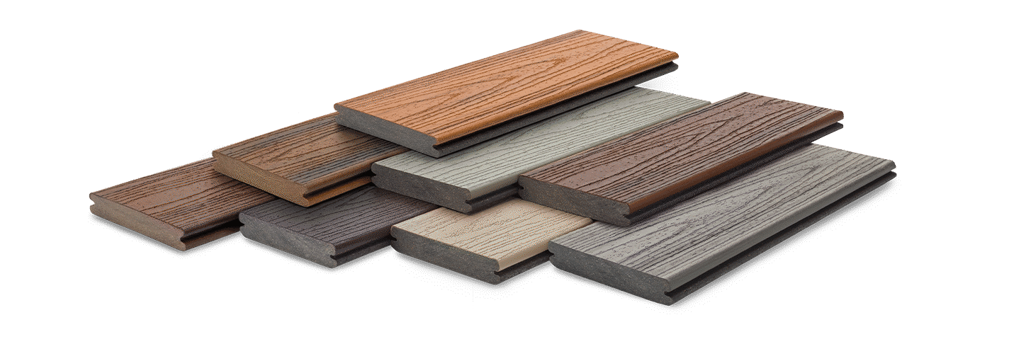 TREX decking variety in a pile TREX decking variety in a pile