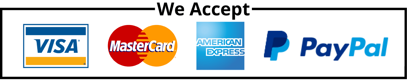 We accept all major credit cards