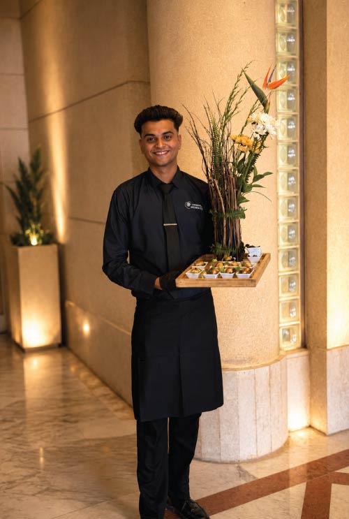 LOriental waiter posing with theatrical passaround presentation system at Welcome to Egypt second edition at Cairo Opera House LOriental waiter posing with theatrical passaround presentation system at Welcome to Egypt second edition at Cairo Opera House